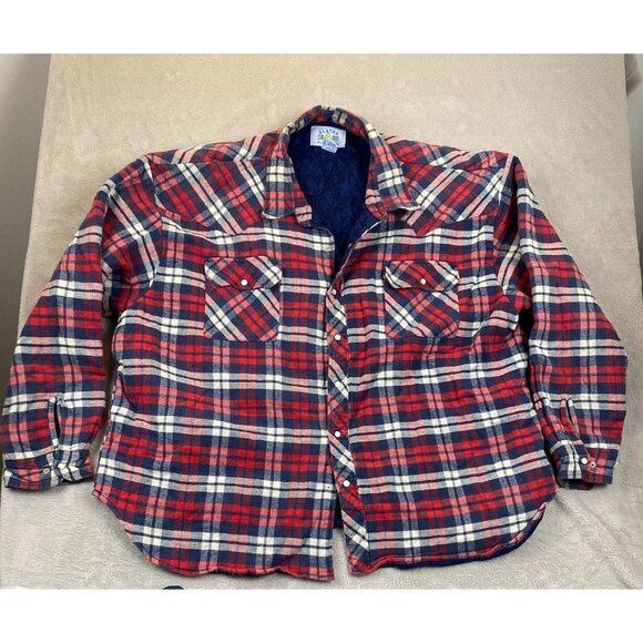 Vintage Alaska Wilderness Gear Shacket XXL Quilted Flannel Shacket 1959 Button U - Picture 9 of 10